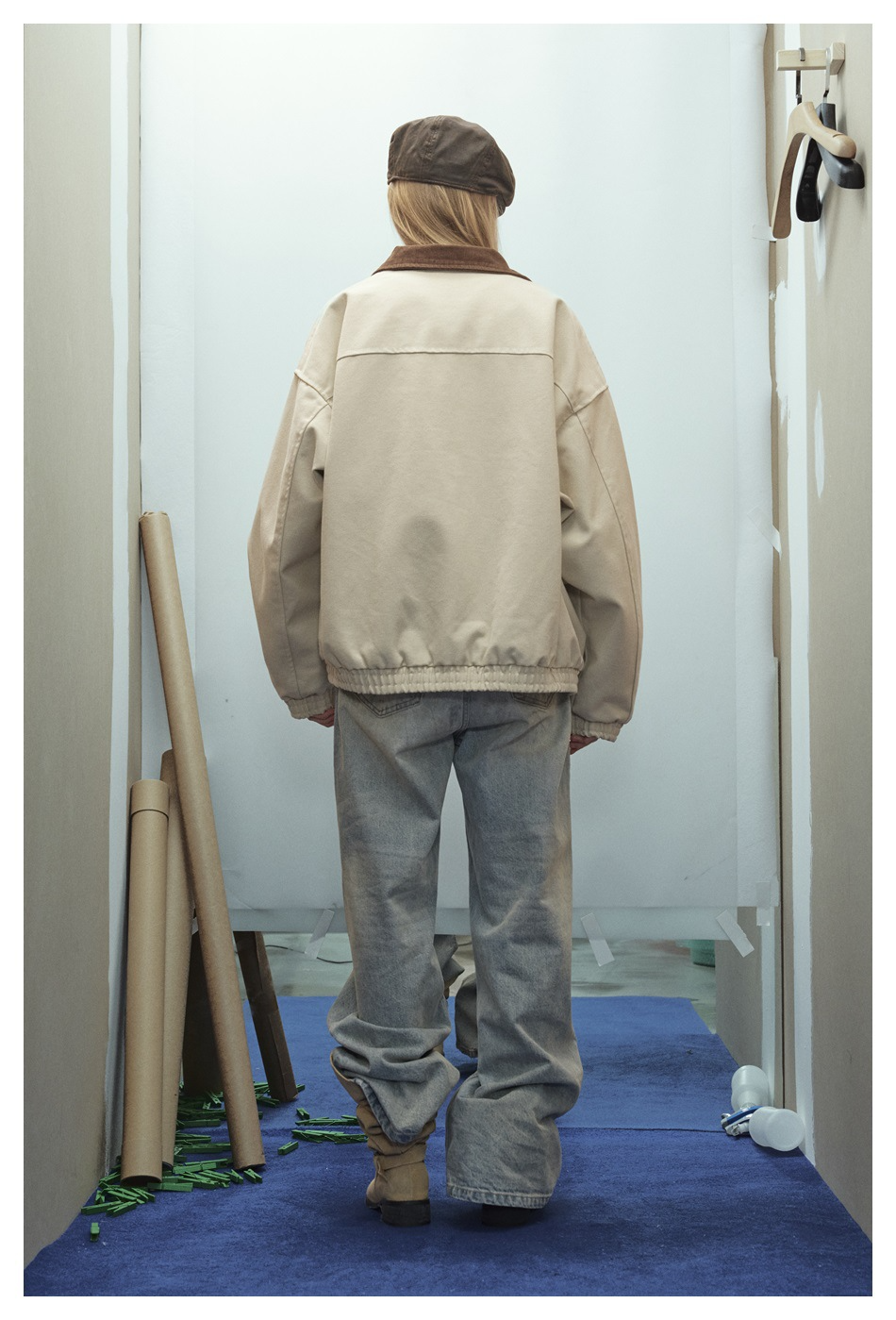 サイレントレイヤードスタンドブルゾン