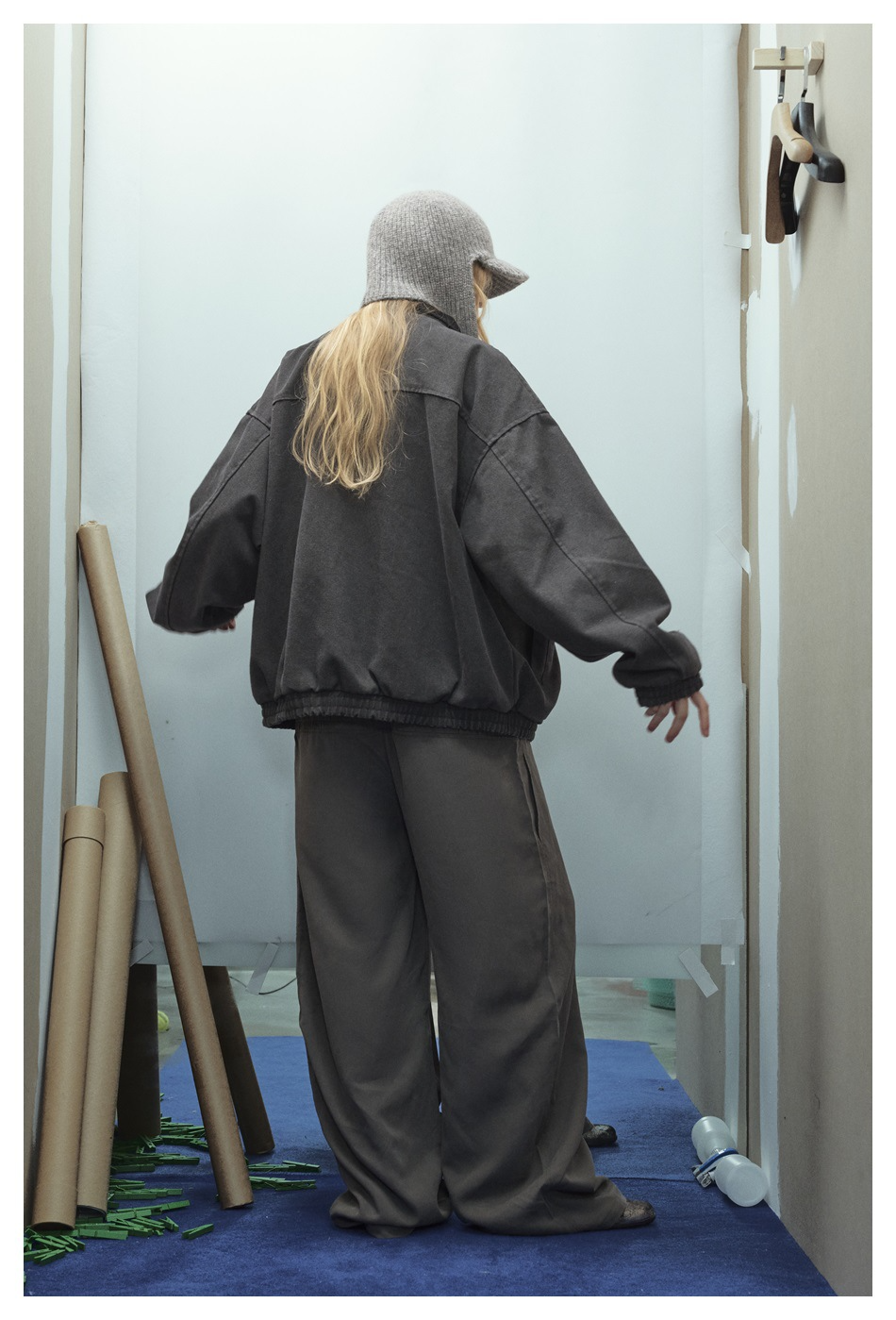 サイレントレイヤードスタンドブルゾン